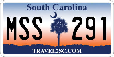 SC license plate MSS291