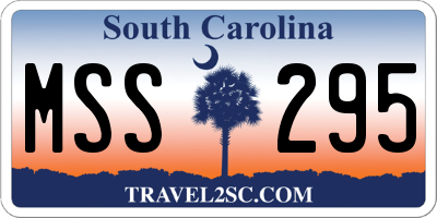 SC license plate MSS295