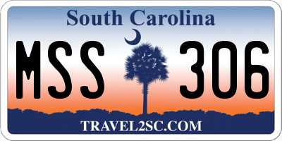 SC license plate MSS306