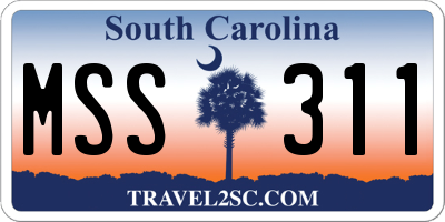 SC license plate MSS311