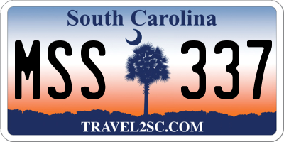 SC license plate MSS337
