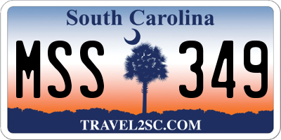 SC license plate MSS349