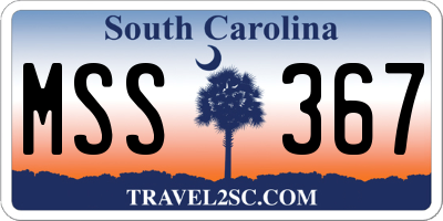SC license plate MSS367