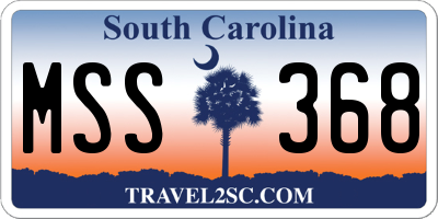 SC license plate MSS368