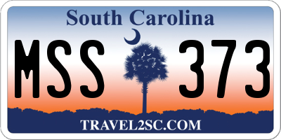 SC license plate MSS373