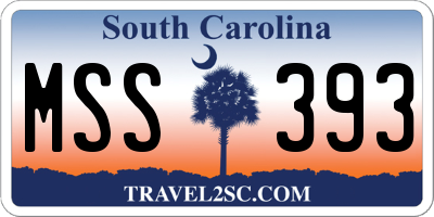 SC license plate MSS393