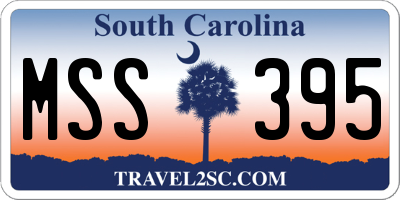 SC license plate MSS395