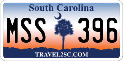 SC license plate MSS396
