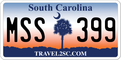 SC license plate MSS399