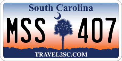 SC license plate MSS407