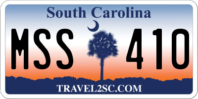SC license plate MSS410