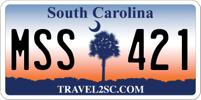 SC license plate MSS421