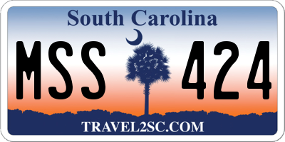 SC license plate MSS424