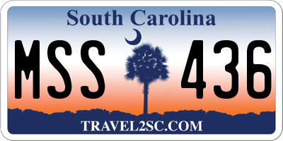 SC license plate MSS436