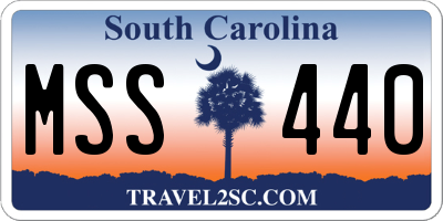 SC license plate MSS440