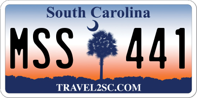 SC license plate MSS441
