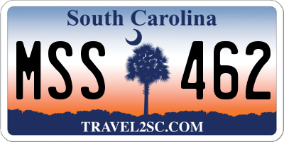 SC license plate MSS462