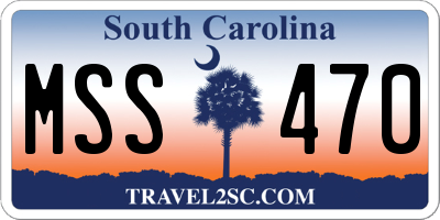 SC license plate MSS470