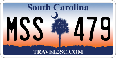 SC license plate MSS479
