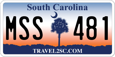 SC license plate MSS481