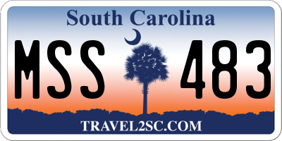 SC license plate MSS483