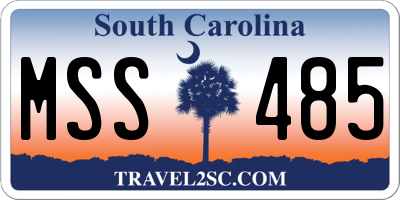 SC license plate MSS485