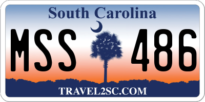 SC license plate MSS486