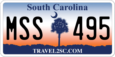SC license plate MSS495