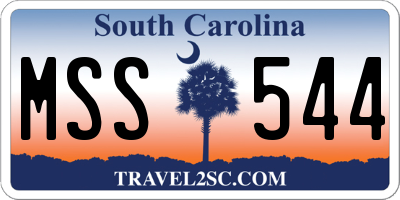 SC license plate MSS544