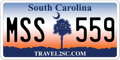 SC license plate MSS559