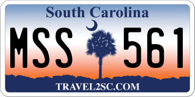 SC license plate MSS561