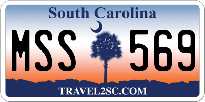SC license plate MSS569