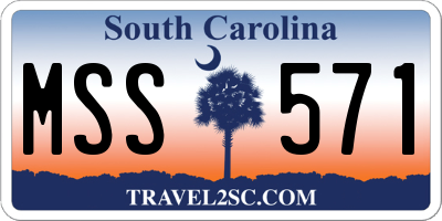 SC license plate MSS571