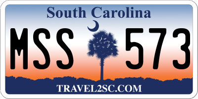 SC license plate MSS573