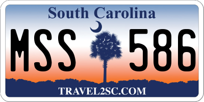 SC license plate MSS586