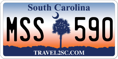 SC license plate MSS590