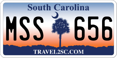 SC license plate MSS656
