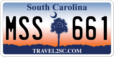 SC license plate MSS661