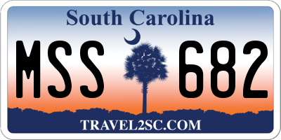 SC license plate MSS682