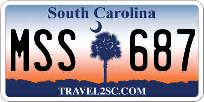 SC license plate MSS687