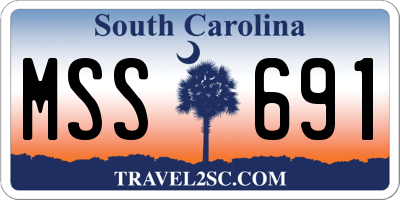 SC license plate MSS691