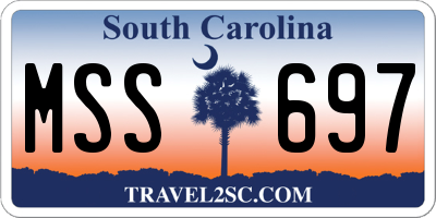 SC license plate MSS697