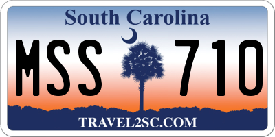SC license plate MSS710