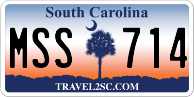 SC license plate MSS714
