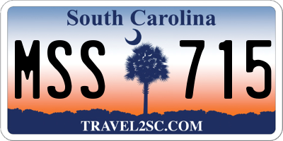 SC license plate MSS715
