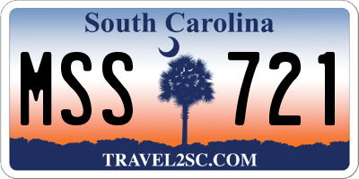 SC license plate MSS721