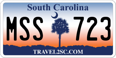 SC license plate MSS723