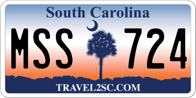 SC license plate MSS724