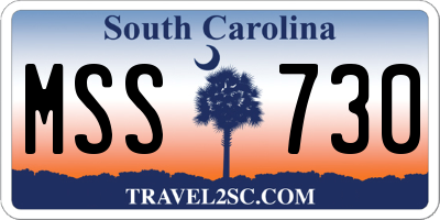 SC license plate MSS730