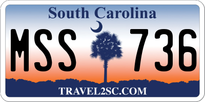 SC license plate MSS736